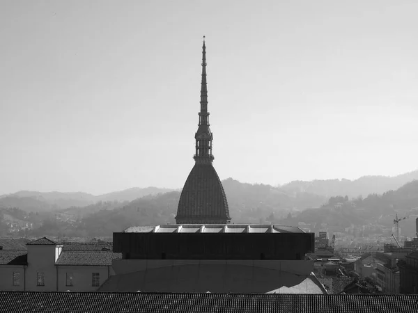 Крот Антонеллиана в Турине в черно-белом — стоковое фото