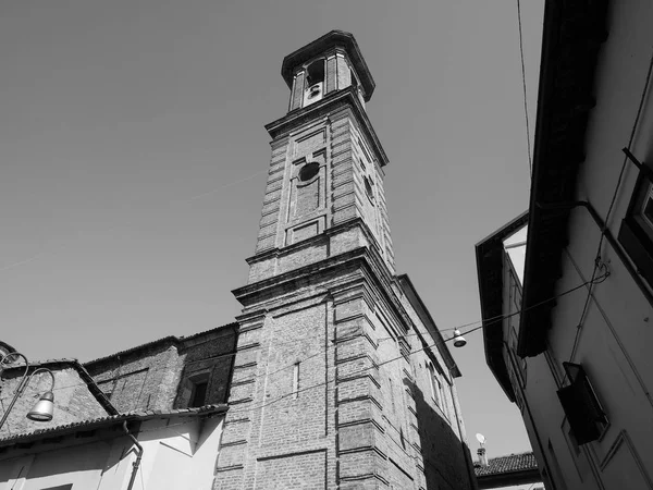 San Giuseppe Kirche in Alba in schwarz-weiß — Stockfoto