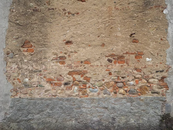 Antico mattone e malta muro di sfondo — Foto Stock