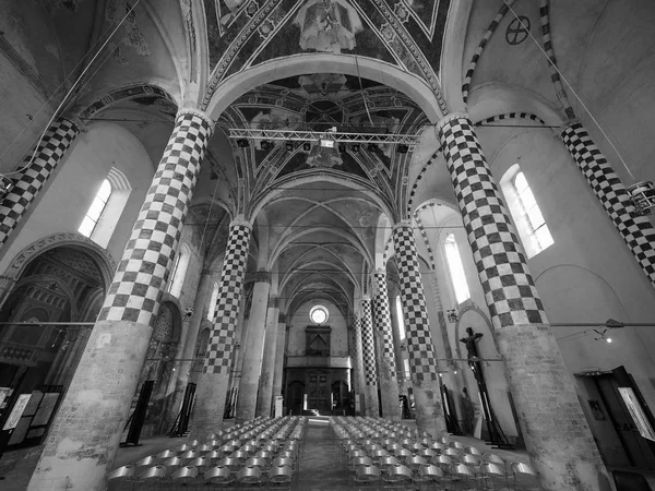 San Domenico Kirche in Alba in schwarz-weiß — Stockfoto