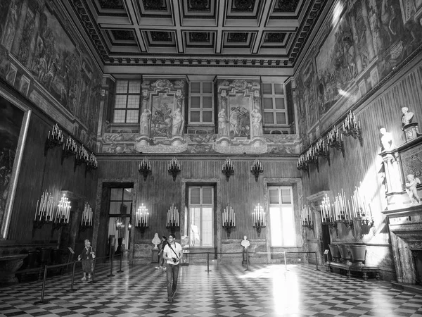Palazzo Reale à Turin en noir et blanc — Photo