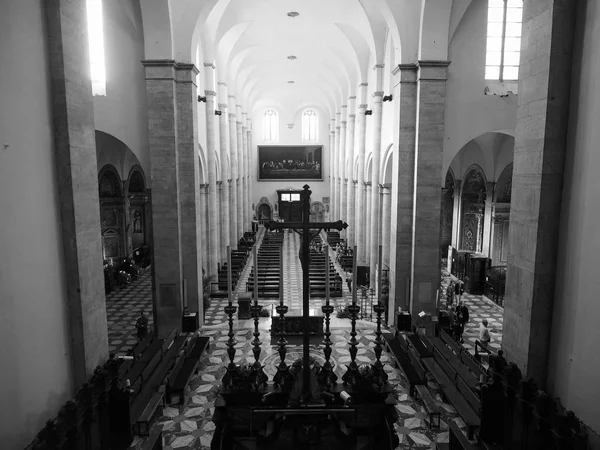 Cathédrale de Turin en noir et blanc — Photo