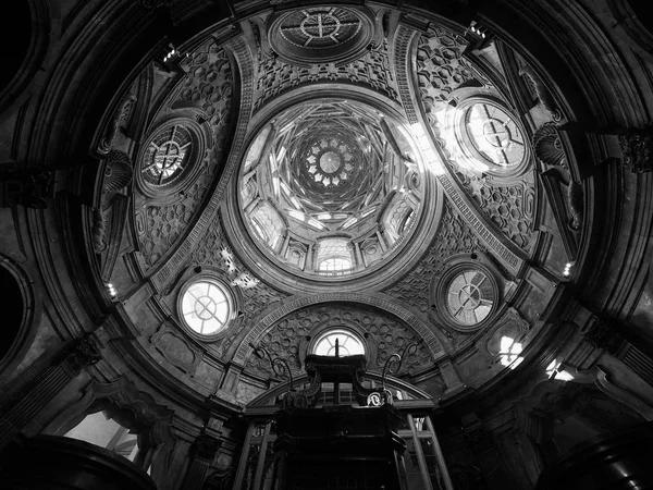 Capella della Sindone da siyah ve beyaz Torino — Stok fotoğraf