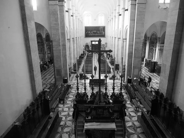 Cathédrale de Turin en noir et blanc — Photo