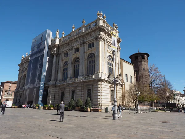 Piazza castello platz in turin — Stockfoto