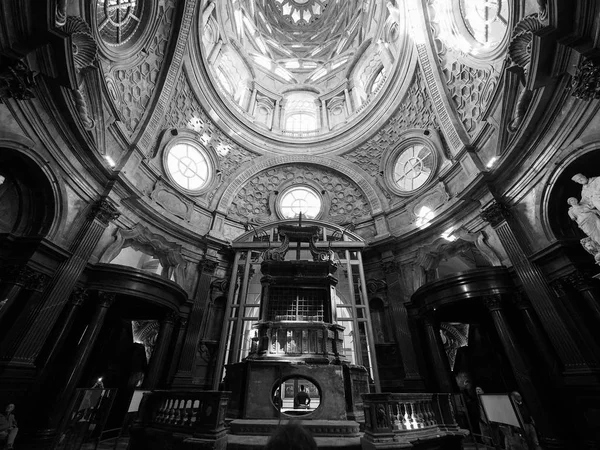 Cappella della Sindone en Turín en blanco y negro —  Fotos de Stock