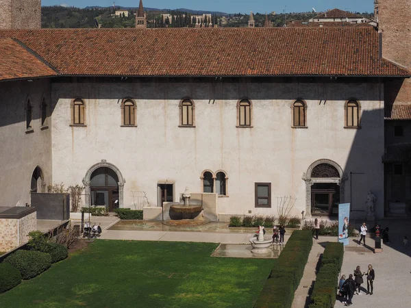 Παλιό κάστρο Castelvecchio Βερόνα — Φωτογραφία Αρχείου