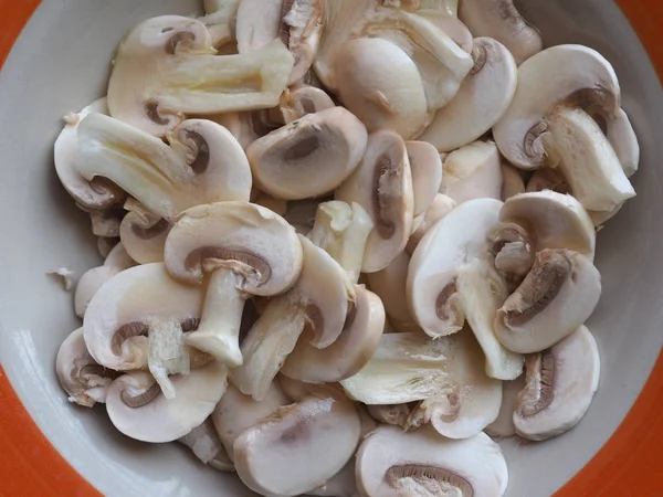 Žampiónové houby jídlo — Stock fotografie