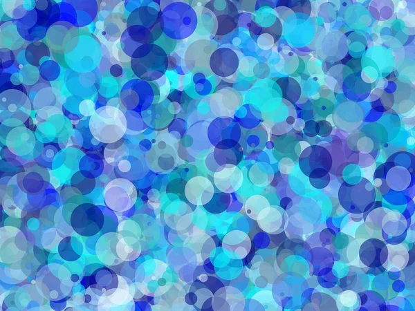 Abstract blue circles illustration background — Stock Photo, Image