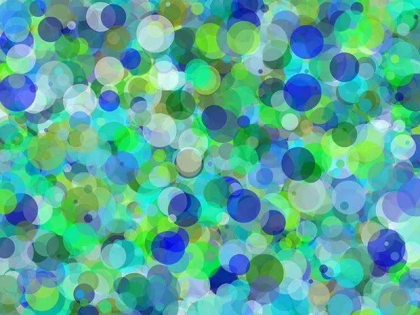抽象的なブルー グリーン サークル イラスト背景 — ストック写真