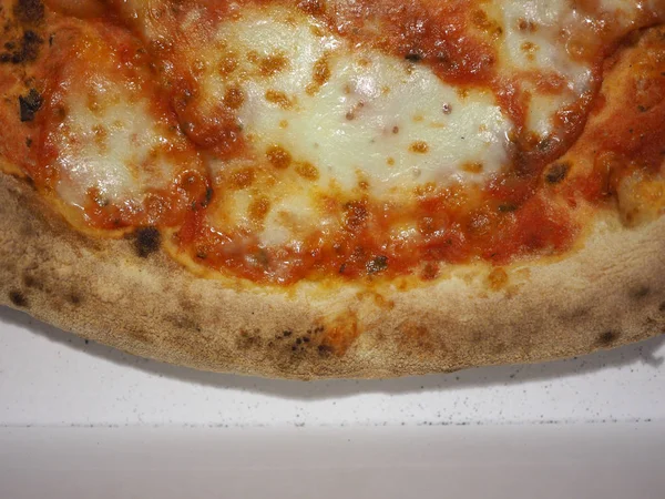 Margherita pizza cibo al forno — Foto Stock