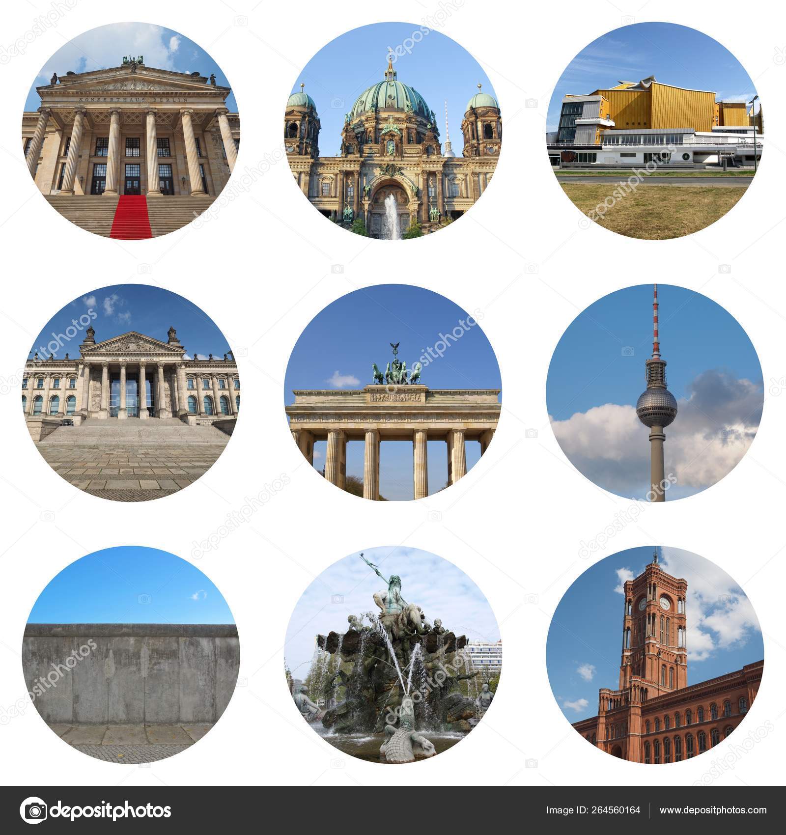 Berlin Landmarks Collage Stock Photo C Claudiodivizia 264560164