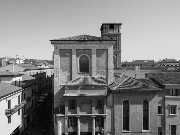 Veduta aerea di Verona in bianco e nero — Foto Stock