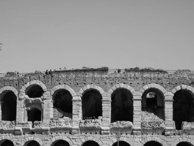 Verona Arena Roma amfi siyah ve beyaz