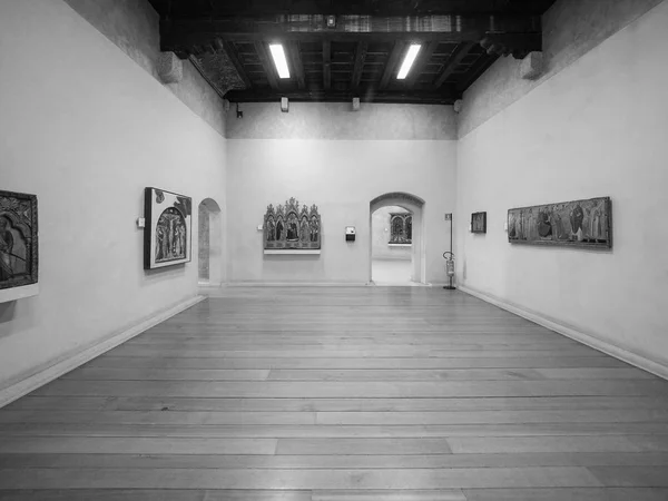 Museu Castelvecchio em Verona preto e branco — Fotografia de Stock