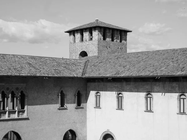 Castelvecchio'yu Müzesi Verona siyah ve beyaz — Stok fotoğraf