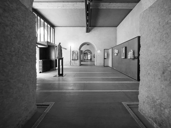 Museu Castelvecchio em Verona preto e branco — Fotografia de Stock