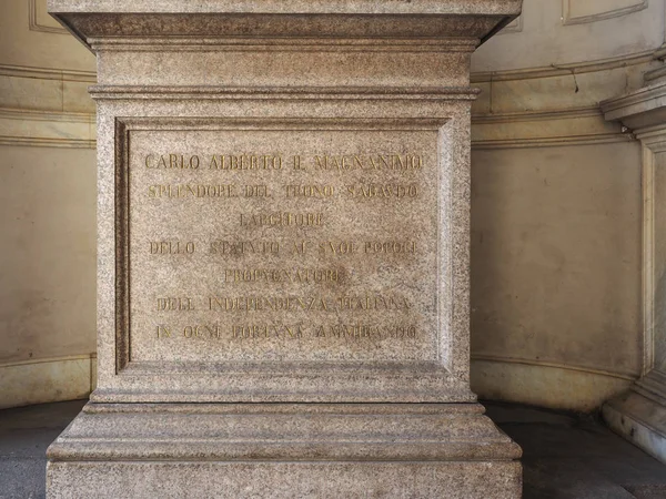 Carlo Alberto monumento em Turim — Fotografia de Stock
