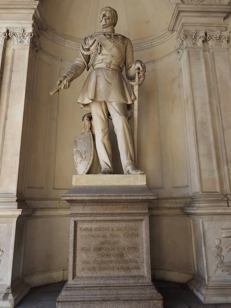 Monumento a Carlo Alberto en Turín — Foto de Stock