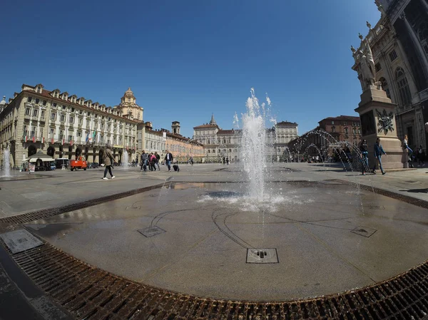 Náměstí Piazza Castello v Turíně — Stock fotografie