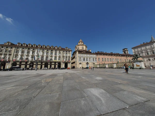 Torino 'daki Castello Meydanı — Stok fotoğraf