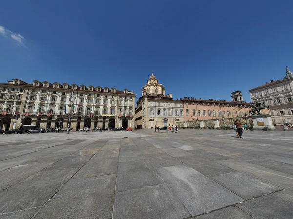 Náměstí Piazza Castello v Turíně — Stock fotografie