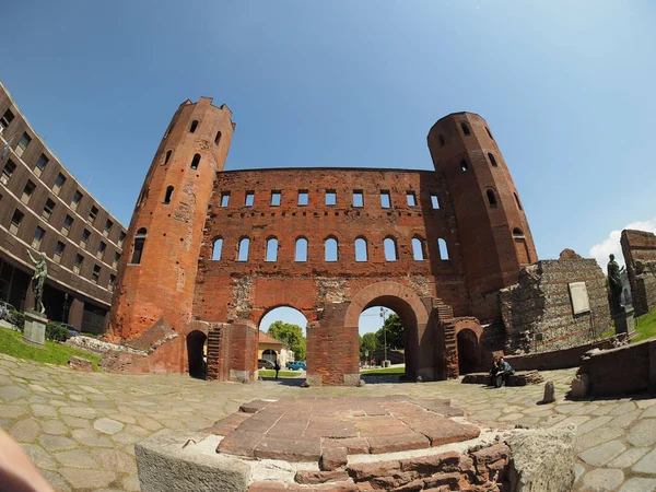 Torino'da Porta Palatina (Palatine Kapısı) — Stok fotoğraf