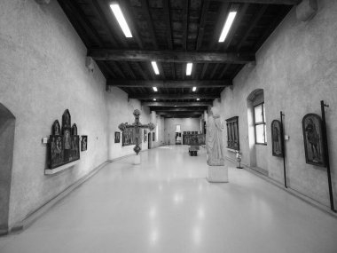 Castelvecchio'yu Müzesi Verona siyah ve beyaz