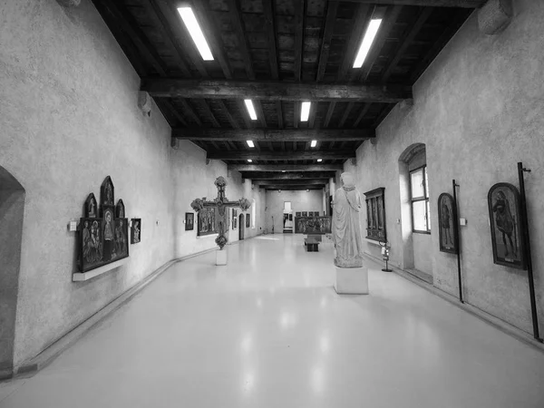 Castelvecchio museum in verona schwarz und weiß — Stockfoto