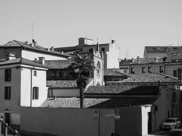 Veduta della città di Verona in bianco e nero — Foto Stock