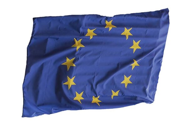 flag of the European Union (EU) isolated over white