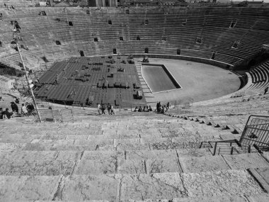 Verona Arena Roma amfi siyah ve beyaz