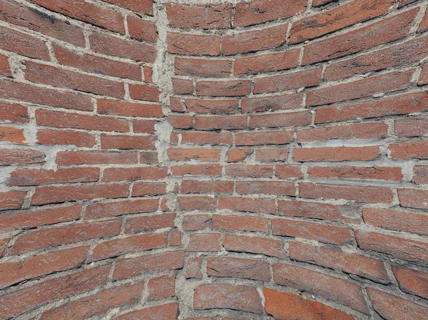 Curved red brick wall background — Stock Photo, Image