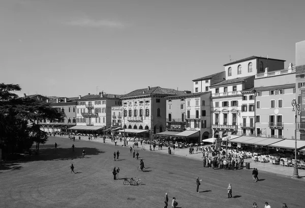 Vista aérea de Verona preto e branco — Fotografia de Stock