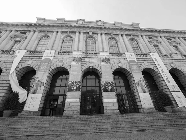 Gran Palacio de la Guardia en Verona blanco y negro —  Fotos de Stock