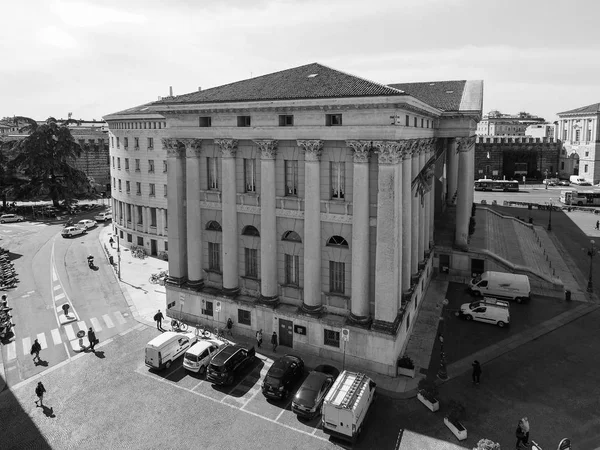 Verona city hall black and white — Stock Photo, Image