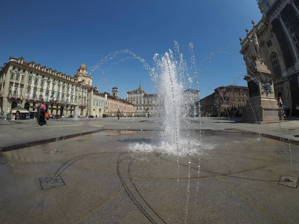 Площадь Кастелло в Турине — стоковое фото