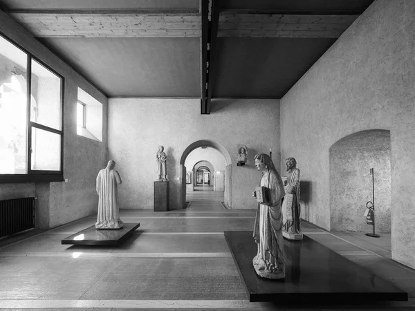 Musée Castelvecchio à Vérone noir et blanc — Photo