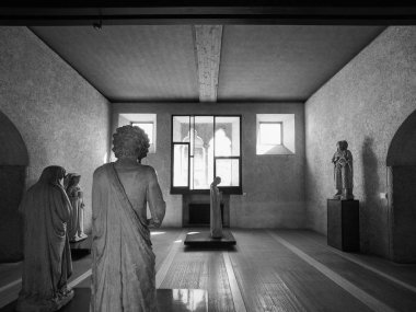 Castelvecchio'yu Müzesi Verona siyah ve beyaz