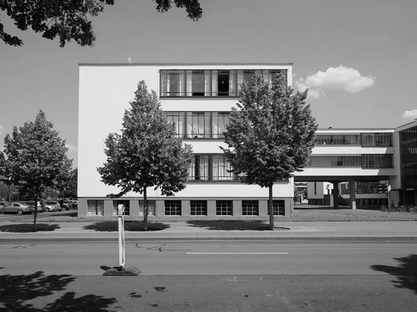 Bauhaus i Dessau i svartvitt — Stockfoto