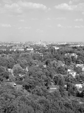 Berlin 'in siyah beyaz hava manzarası