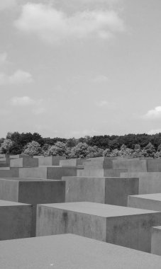 Siyah beyaz Berlin Holokost Anma