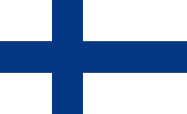 Hoge resolutie Finse vlag van Finland — Stockfoto