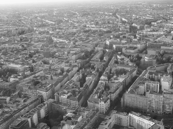 Aerial view of Berlin in black and white — Stock Photo, Image