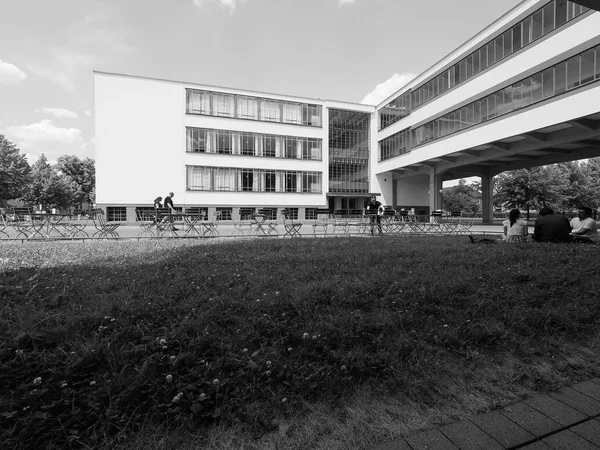 Bauhaus in Dessau in black and white — Stock Photo, Image