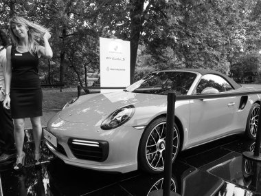 Salone Auto Torino (Torino Auto Show) siyah beyaz