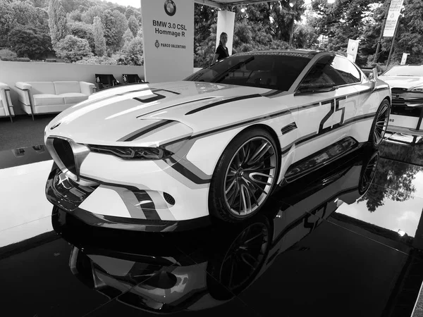 Salone Auto Torino (Turín Auto Show) en blanco y negro — Foto de Stock