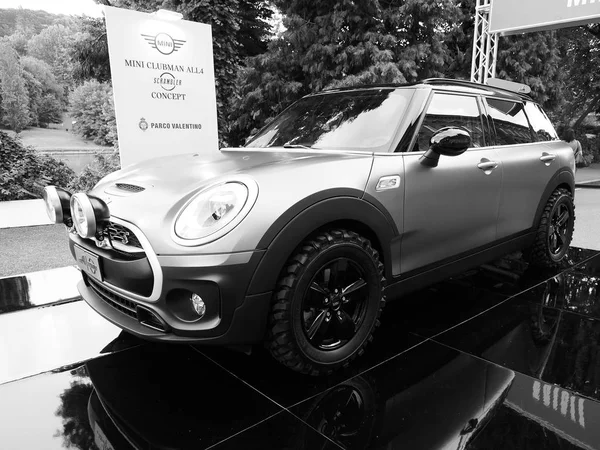 Salone Auto Torino (Turín Auto Show) en blanco y negro — Foto de Stock