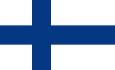 yüksek çözünürlüklü Finlandiya Bayrağı