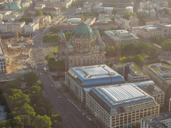 Aerial view of the city of Berlin, Germany